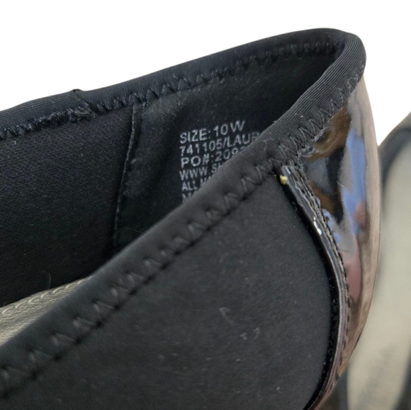 Marbella Elegant Black Flats with Accent Size 10W - Picture 5 of 6